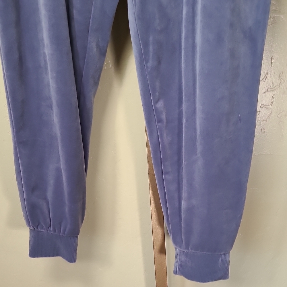 Bebe Sport Lavender Gray Velour Hoodie and Joggers Set Large - Picture 12 of 16